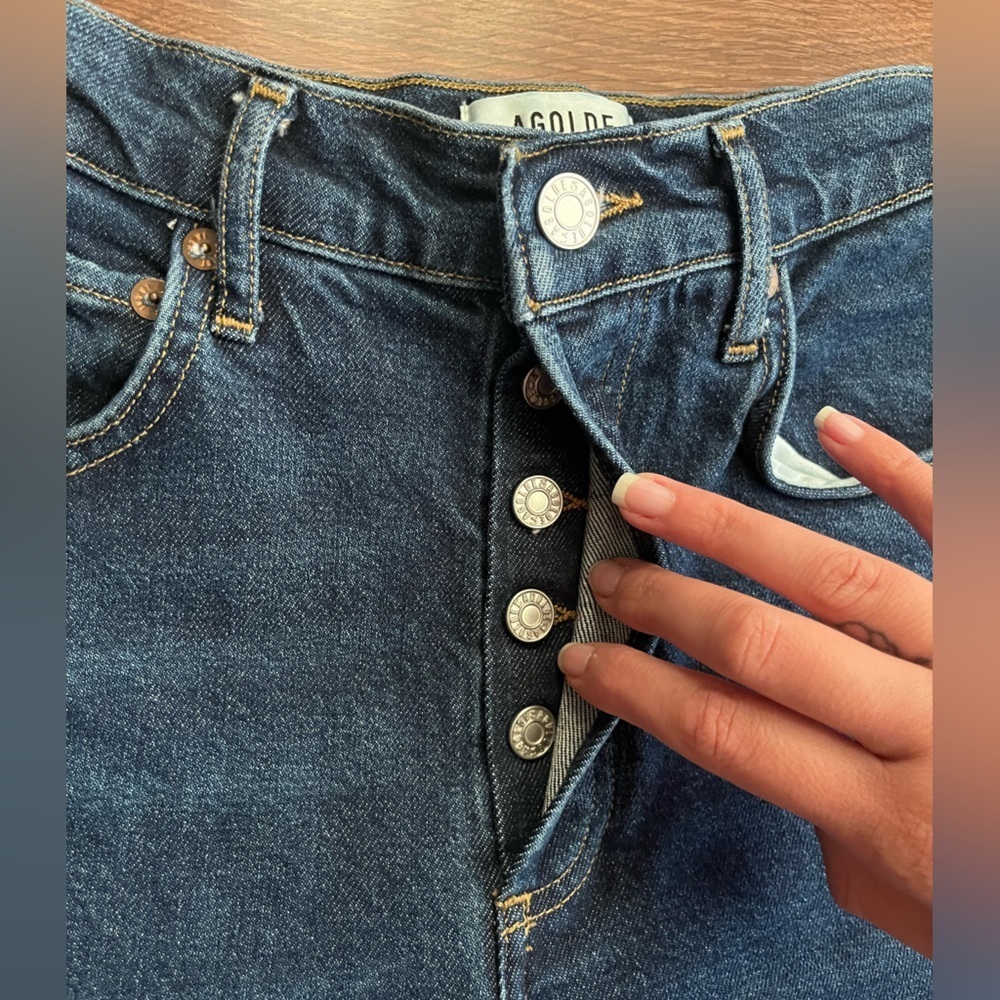 🌟 AGOLDE Riley Long High Rise Button Fly Jeans 🌟 - Picture 4 of 12